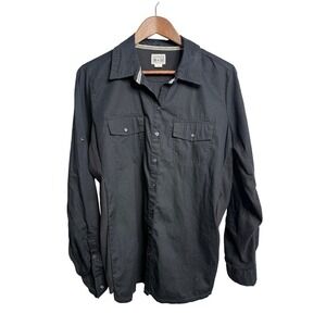 Converse One Star Women 1 Black Button Down Pocket Corduroy Sides T-shirt Casual